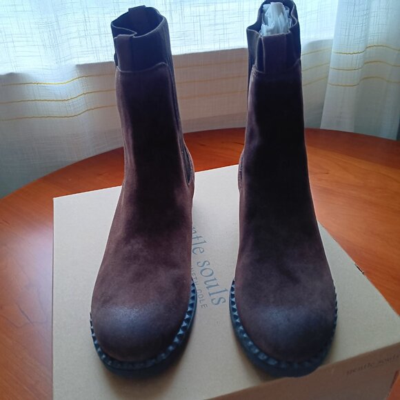 Gentle Souls by Kenneth Cole Chocolate Suede Boots - Picture 2 of 10